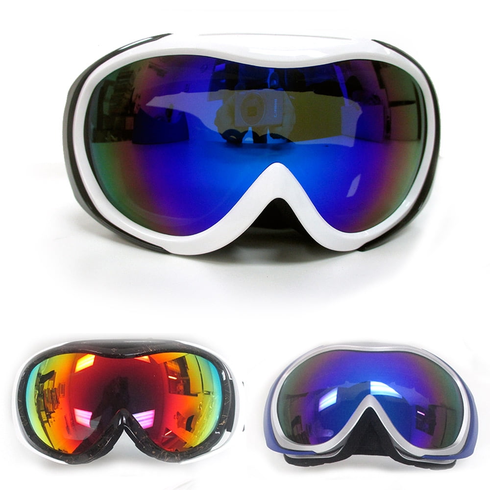 Snowboard Ski Rimless Sports Goggle Color Mirror Antifog Double Lens 