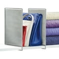 thumbnail image 3 of Lynk® Vela™ Shelf Dividers - Linen Closet Organizers and Storage - Linen Storage - Closet Organization - Towel Organizer for Closet (Set of 2) - Platinum, 3 of 5