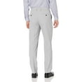 thumbnail image 2 of J.M. Haggar Mens Solid Gab 4-Way Stretch Straight Fit Flat Front Dress Pant 30W x 30L Light Grey, 2 of 4