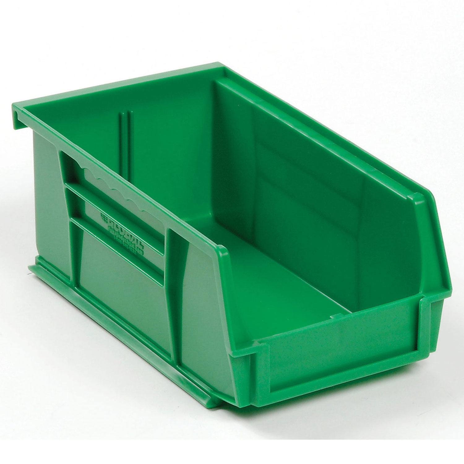 Plastic Stackable Bin 41/8 x 73/8 x 3, Green, Lot of 24