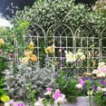 thumbnail image 3 of 4 Pack Metal Garden Trellis 71"H x 19.7"W Rustproof Outdoor Plant Support for Climbing Vines Flowers Galvanized Steel Structure Cream White Easy Assembly Sturdy Vertical Garden Grid, 3 of 9