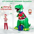 Costway 6FT Inflatable Christmas Dinosaur Dinosaur Decoration with LED
