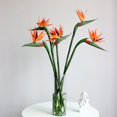thumbnail image 3 of Nvzi piezas de flores artificiales de tacto real para decoración del hogar, oficina, boda, arreglo floral (naranja, 55 cm de largo), 3 of 4