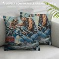 thumbnail image 3 of Orinice Man Woman Motorcycle Graphic Decorative Cushion Throw Pillow Cover for Home Couch Living Room Bed Sofa - High-Quality 1PC 24x24in, 3 of 5