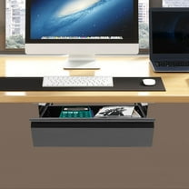 Denest Under Desk Mounted Sliding Pull-out Storage Drawer with Built-in Power Strip