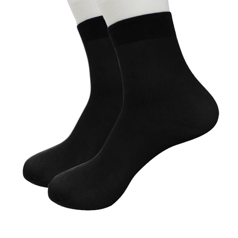 4 Pairs Bamboo Fiber Ultra-thin Elastic Silky Short Silk Stockings Men Socks C2 
