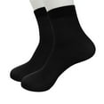 thumbnail image 3 of dgysar 4-Pair Men's Ultra-Thin Silk Socks, Breathable Elastic Short Summer Socks, Business Black, 3 of 4