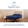 thumbnail image 2 of Juego de Sábanas de Algodón tipo Satín Luuna, Sábanas de Cama Frescas y Resistentes, Queen Size azul marino Queen Size, 2 of 8