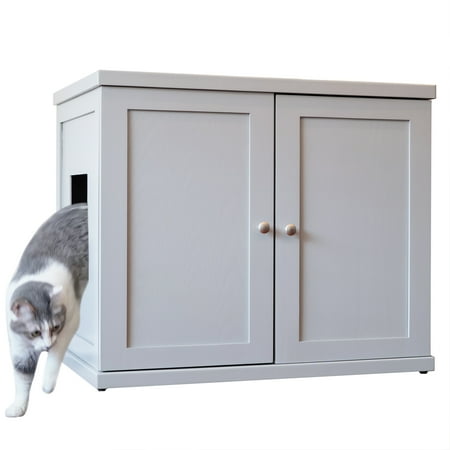 The Refined Feline Refined Litter Box Deluxe, xLarge, Smoke, Modern Style