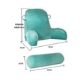 thumbnail image 2 of TOPCHANCES Large Backrest Reading Pillow, Adult Back Pillow, Bed Rest Pillow with Detachable Neck Roll & Higher Support Arms, 30*15*20 inch, Blue, 2 of 9