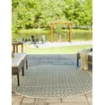 thumbnail image 2 of Jill Zarin Outdoor Collection Area Rug - Costa Rica (5' 3" x 8' Oval Green/Ivory), 2 of 3