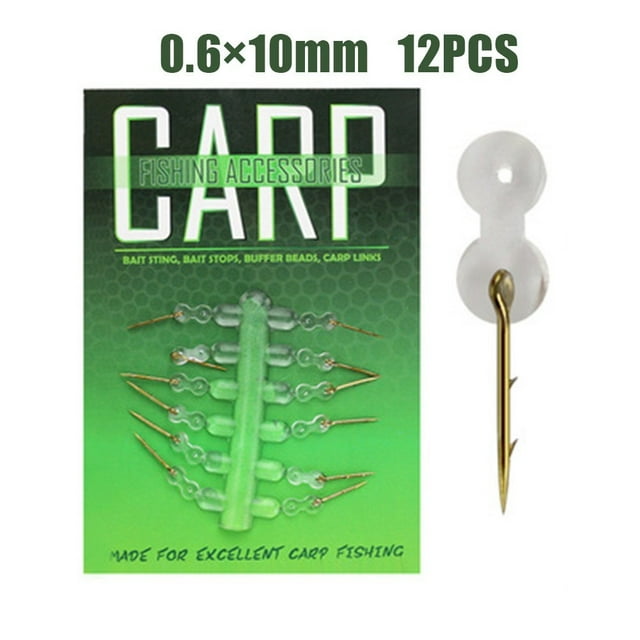 12Pcs Bait Spike Carp Fishing Bait Sting Boilies Pin Corn Ronnie Hair Rig Tackle