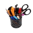 thumbnail image 2 of EasyPAG Pencil Holder Metal Pen Cup Holder Pencil Cup Organizer for Desk Office Pen Organizer,Black, 2 of 7