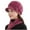 Purple, variant on Womens Winter Warm Slouchy Hat With Brim Knit Beanie Beret Hat Skull Hat Caps With Visor Burgundy Free Size