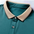 thumbnail image 4 of Mens Shirt Stylish Lapel Collar Short Sleeve Shirt for Fishing Indoor Party Light Green Color M, 4 of 9