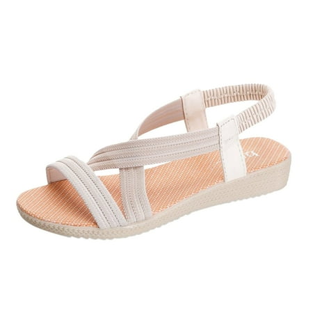 

Womens Open toe Cross Strap Flat Non-slip Beach Shoes Sandals Sandals Summer Open Toe Slide Sandals Comfortable Flats Flip-Flops Sandal Casual Platforms Wedge Sandals Boho Dressy Heeled Sandals A9