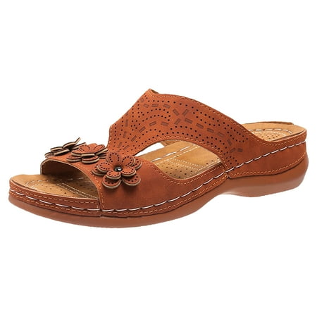 

Jungdeepe Summer New Fish Mouth Slope Heel Hollowing Retro Hollow Three Women Platform Sandals Size 6 Athletic Sandals Women Summer Check past Thick Sandals Comfortable Walking Sandals Women