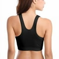 thumbnail image 3 of Women's Zip Front Closure Sports Bra Seamless Wirefree Active Workout Gym Yoga Bras, 3 of 11
