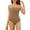 Coffee, variant on Women's Strapless Bodysuit One Piece Seamless Shapewear Tummy Control Bodysuit Shapewear Tank Top Sleeveless Triangle Off Shoulder Shapewear Tops