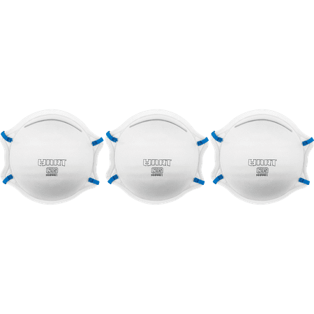 HART 3-Pack Respirator Mask, Adjustable Nose Bridge