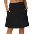 thumbnail image 1 of Faldas pantalón hasta la rodilla de 50 cm para mujer, faldas de tenis, faldas pantalón de golf deportivas, faldas casuales de entrenamiento con bolsillos para pantalones cortos., 1 of 2