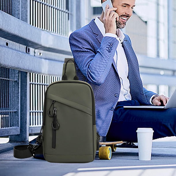 Bolso de Pecho para Hombre, Moderno E Impermeable, Bandolera Deportiva Informal, Bolso Pequeño, Mochila para Desplazamientos Al Aire Libre.
