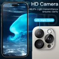 thumbnail image 7 of [2+2 Pack] Hionly for iPhone 16 Pro Privacy Screen Protector with Camera Lens Protector,Sensor Protection,Case Friendly Tempered Glass Film[9H Hardness] [Bubble Free] [Easy Install], 7 of 7