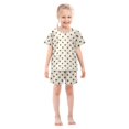 thumbnail image 4 of Summer Short Sleeve Pajama Sets Shield Patterns Sleepwear Nighty 95% Cotton (5-14Y), 4 of 7