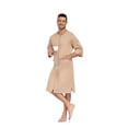 thumbnail image 4 of EA'S SECRET Mens Robes 100% Cotton Kimono House Coat Summer Zipper Short Bathrobes Soft Sleepwear with Pockets(Sandshell,M), 4 of 7
