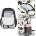 thumbnail image 1 of Bigfoot and Paw Print White Pattern 17" Waterproof Oxford School Backpacks for Teens, S-Shape Padded Straps, for School, Travel, Hiking, Camping, 1 of 2