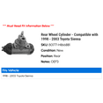 thumbnail image 2 of Rear Wheel Cylinder - Compatible with 1998 - 2003 Toyota Sienna 1999 2000 2001 2002, 2 of 2