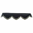 thumbnail image 5 of Gold Lace Black Mantel Scarf Cover Intricate Cutouts Embroidery - 18"x90" - The Tarantino Collection, 5 of 6