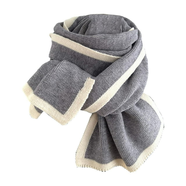 Bufanda gruesa para hombre y mujer, ideal para el frío, regalo de San Valentín, 175 cm, accesorios de disfraz Gris