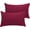 Burgundy, variant on LuxClub Collection Pillowcases 2 Pack - Wrinkle Free Cooling Pillow Cases with Satin Trim - Machine Washable Hotel Bedding Silky Soft - Medallion Gold Queen