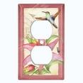 thumbnail image 2 of Metal Light Switch Plate Cover Antique Floral Hummingbird Home Sketch Red FLW102, 2 of 13