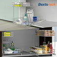thumbnail image 7 of Bextsrack Under Sink Storage Organizer Pull Out Cabinet Organizer for Kitchen, Bathroom (Silver), 7 of 7