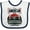 White and Navy, variant on Inktastic American Muscle Car Boys or Girls Baby Bib