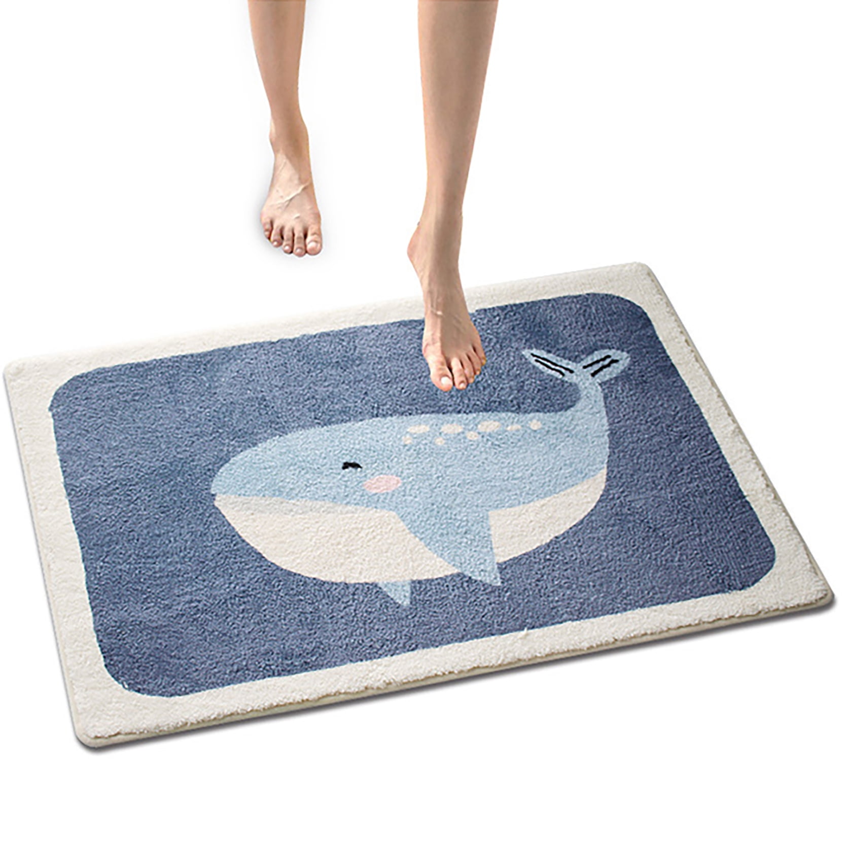 Fluffy Bath Mat, Funny and Cute Little Blue Whale Malaysia | Ubuy