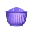 thumbnail image 2 of Wall Mounted Planter with Drainage Holes, Plastic Hanging Flower Pot for Indoor Outdoor Balcony and Patio Decor, 2 of 6