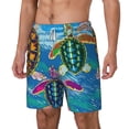 thumbnail image 2 of Balery Little Sea Turtles Mens Swim Trunks Swim Shorts for Men Quick Dry Inseam Beach Shorts with Compression Liner Pocket-Large, 2 of 9