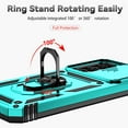 thumbnail image 5 of for Samsung Galaxy A25 5G Case with Slide Camera Cover HD Screen Protector [ Grade 16ft. Drop Tested]  Ring Holder Kickstand Protective Phone Case for Galaxy A25 5G 2024, Mint, 5 of 18