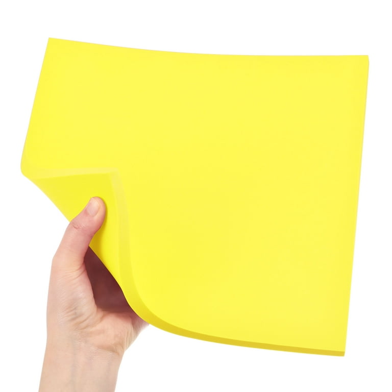 Uxcell Yellow Eva Foam Sheets 10 x 10 inch 10mm Thickness for Crafts DIY Projects, 4 Pcs