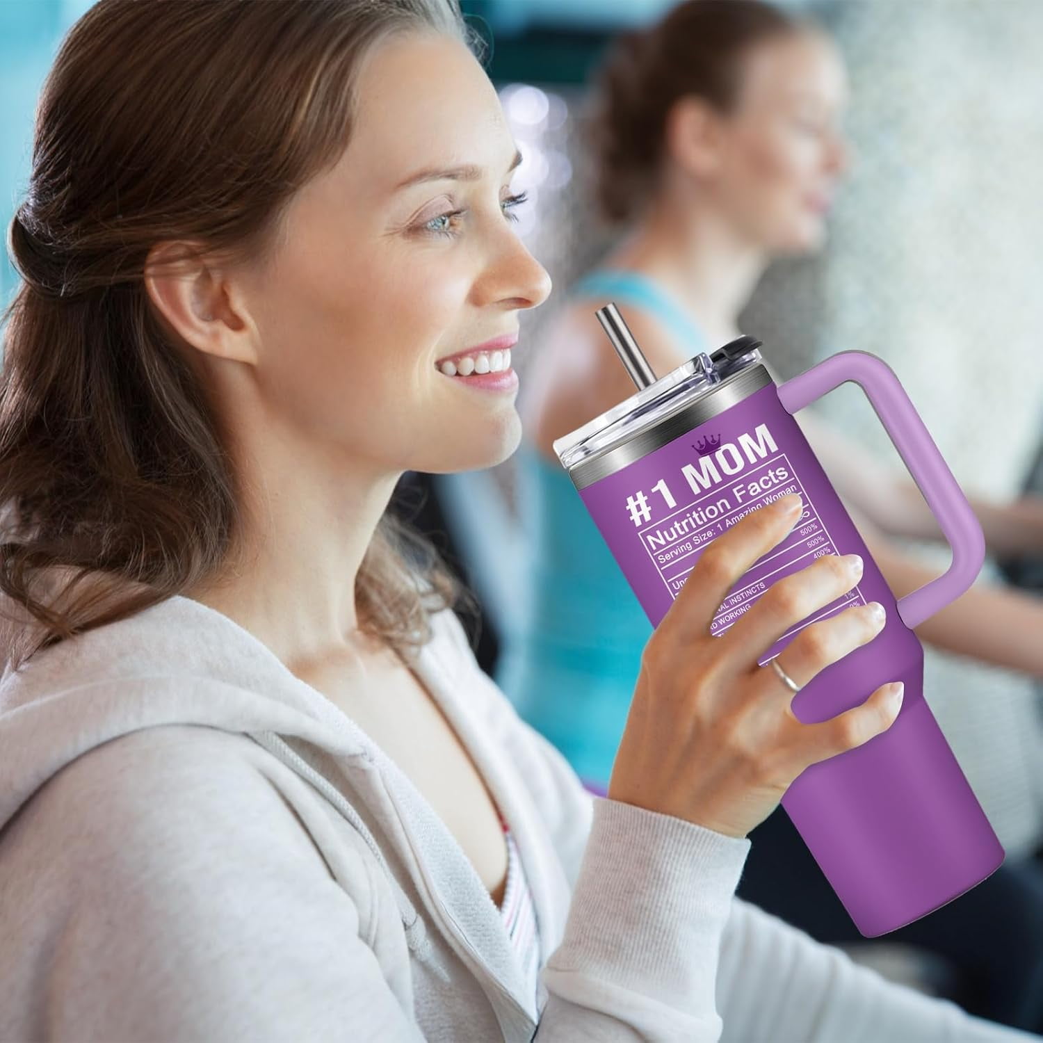 Gifts for Mom from Daughter Son - Best Mom Ever Gifts Cups Tumbler with Handle 40oz Christmas Birthday Present Drinking Cup for Moms, Mama, New Moms, Best Mother Stainless Steel Coffee Travel Mugs