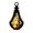 A002- Clear (LED Candle B), variant on Halloween Lantern Flameless Candle 6 X 3.5 Inch Spooky Indoor Hanging Decoration for Home Party Porch Mantel 1 Pack