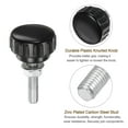 thumbnail image 3 of Uxcell 4 Sets Knurled Knobs Nuts Washers Black M6 x 25mmx 25mm Zinc Plated Carbon Steel, 3 of 5
