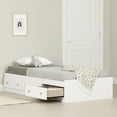 thumbnail image 1 of South Shore Summertime Twin Mate's Platform Storage Bed with 3 Drawers, in Pure White, 1 of 12