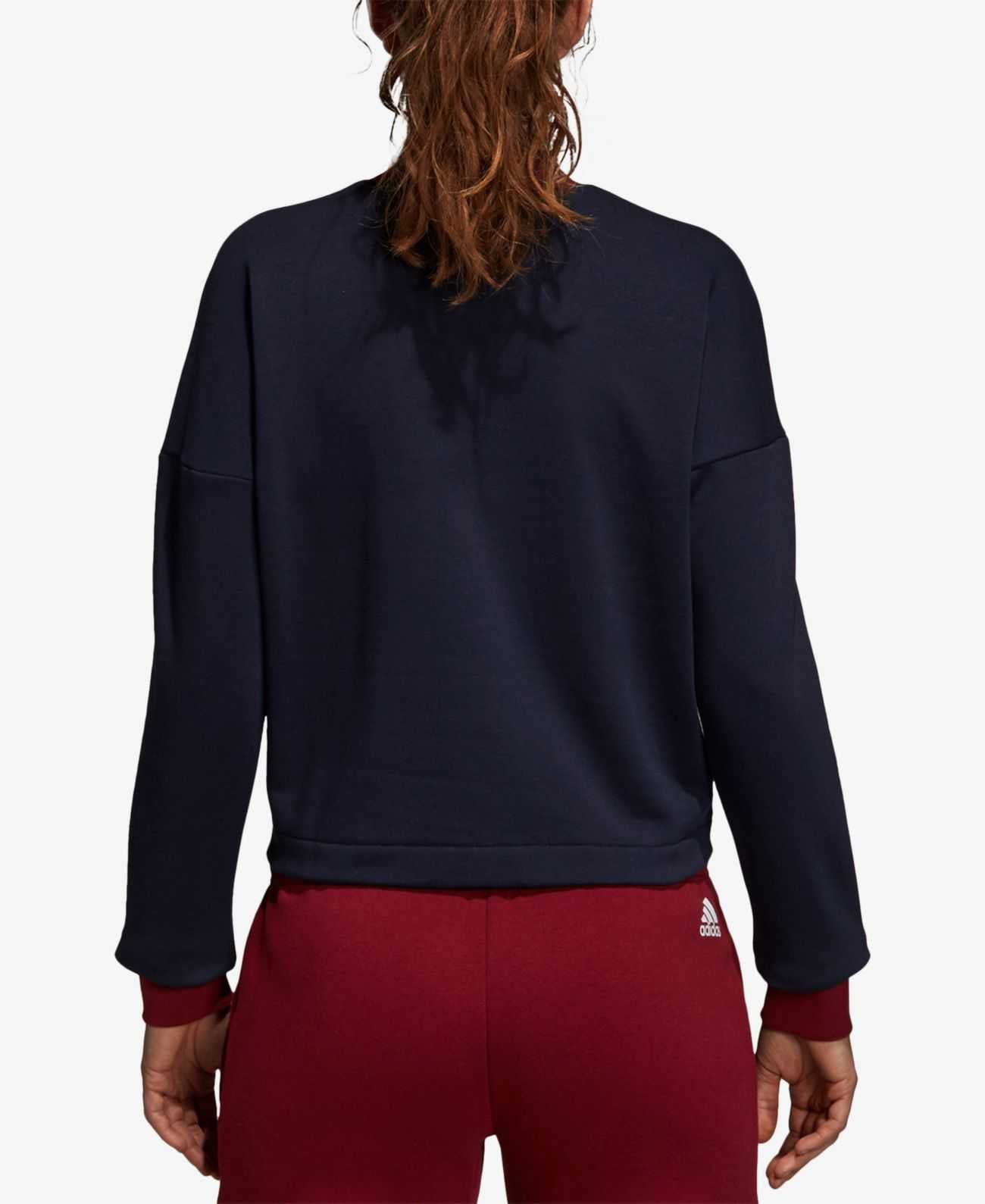 Adidas Sport Id Mock-Neck Sweatshirt (Medium Red, XX-Small)
