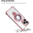 thumbnail image 5 of Entronix Magnetic Clear Case for iPhone 14 Pro, Built-in Kickstand Ring Shockproof Bumper, Rose, 5 of 7