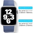 thumbnail image 2 of [Paquete de 6] Compatible con correas de Apple Watch de 45 mm, 44 mm, 42 mm, 41 mm, 40 mm y 38 mm, pulseras deportivas de silicona suave, correa de repuesto compatible con Iwatch Seri, 2 of 5