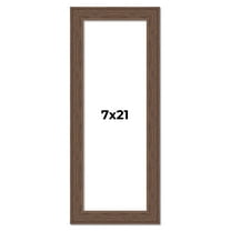 7x21 Frame Brown Distressed Barnwood Picture Frame | Rustic Farmhouse Photo Frame Includes UV